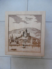 Holz Kiste Bingen  Anno 1646 / Innen  Scharlachberg Meisterbrand - Meisterlikör