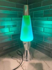 Vintage Y2K Motion Lava Lampe Model k2124 Blau & Gelb 14.5” Funktioniert Groß