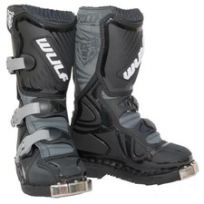 Wulfsport Cub LA Kinder Motocross Stiefel Offroad Motorrad Jugend Enduro schwarz