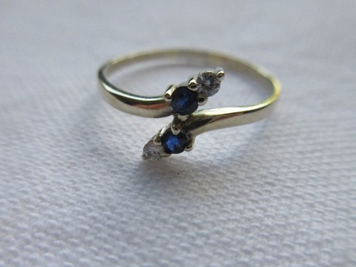 585er ring mit saphiren - 585er, +