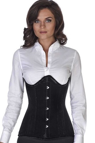 Corsage korsett schwarz - korsett, samt