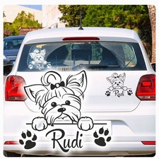 Auto Aufkleber Yorkshire Terrier Name Autoaufkleber Hund Pfoten clickstick A1620