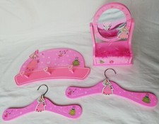 Little Prinzess Schminktischchen 25 cm Gardarobe Bügel Set Kinder pink