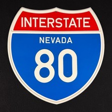 Interstate 80 Nevada / Retro Blechschild / ca. 31 x 31 cm