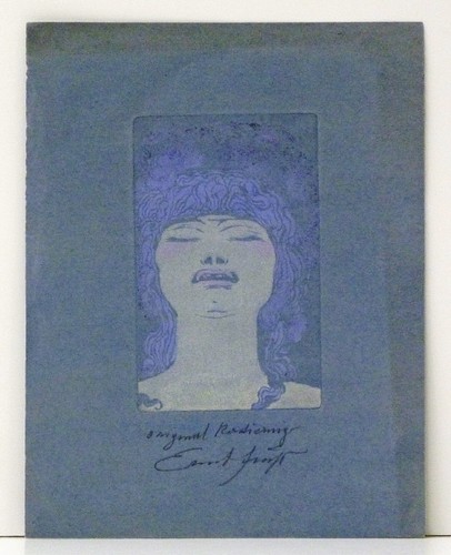 Ernst fuchs blauer kopf - kopf, iii