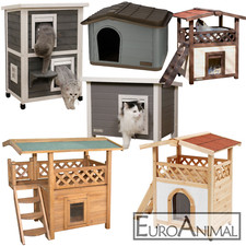 Katzenhaus Katzenhütte Katzenhöhle Indoor Outdoor Kleintierhaus Holz Kunststoff