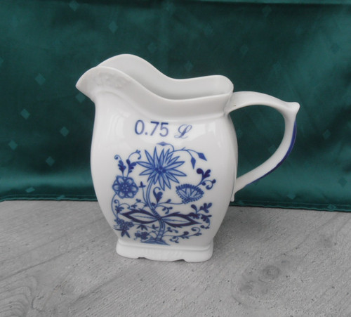 Krug blau blumenmuster - krug,
