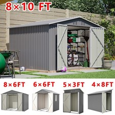 Grau Geräteschuppen Metall Gerätehaus Garten Schuppen Gartenhaus