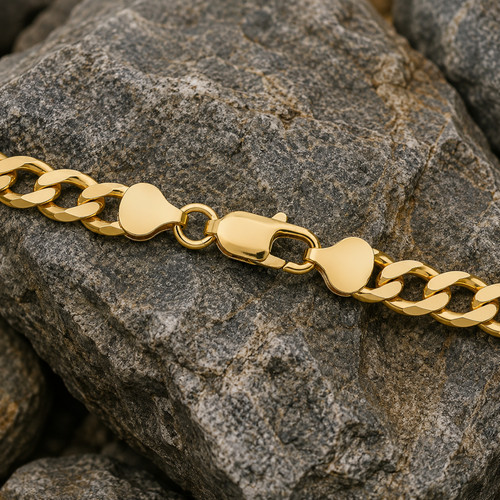 Gold flache panzerkette - 18,