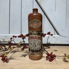 Alte Steingutflasche Tonflasche Steingut Flasche ORIGINAL SCHLICHTE / H29,5 cm