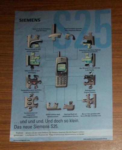 Seltene werbung siemens s25 - seltene,