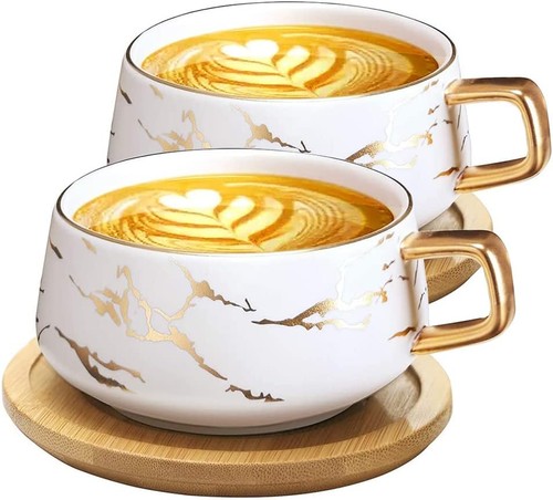 Cappuccino tassen 300ml - tassen, marmor