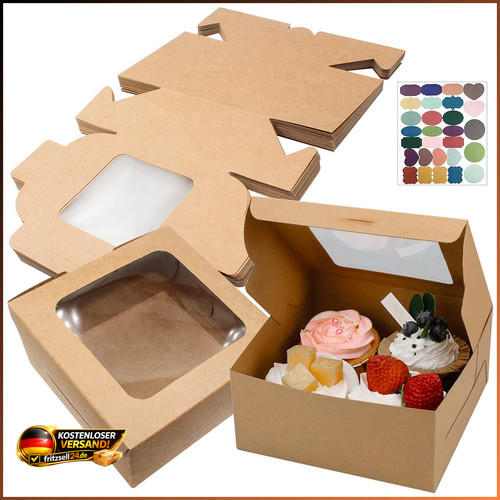 Cupcake box kraftpapier mit - cupcake,