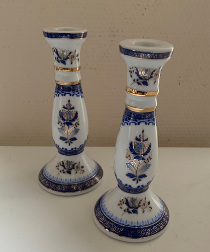 Kerzenständer limoges blau - kerzenständer,