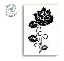 Faketattoo Schwarze Rose Blume