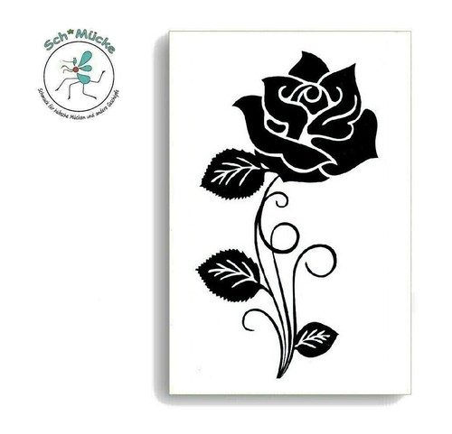 Faketattoo schwarze rose - faketattoo,