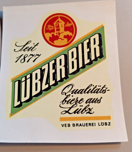 Altes abziehbild ddr - abziehbild, lübzer