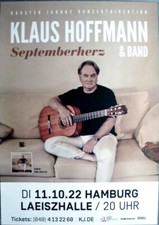 KLAUS HOFFMANN - 2022 - In Concert - Septemberhrz Tour - Poster - Hamburg