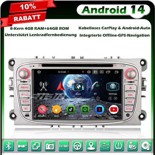 Android 64gb autoradio gps - 14,