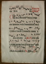 ANTIPHONAR AUF BÜTTEN, ROTUNDA U. QUADRATNOTEN IN SCHWARZ, 17.-18. JH