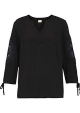 Spitzenbluse Gr. 36 Schwarz