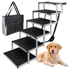 Hundetreppe Auto Anti Rutsch Einstiegshilfe faltbar 6 Stufen Hundeleiter petigi