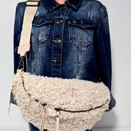 Große teddyfell bauchtasche - teddyfell,