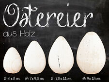 Osterei aus Holz weiß Holzosterei Holzei Ei Osterdekoration Dekoeier groß klein