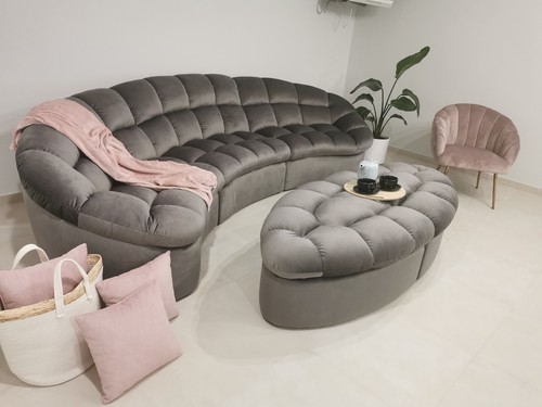 Ecksofa xxl 340cm 2 hocker - 340cm, +