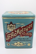 alte Blechdose Lebkuchen Metzger Nürnberg