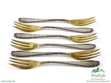 Sammlerobjekt 6er Set Kuchengabeln - Besteckfabrik Grünhain Erzgebirge