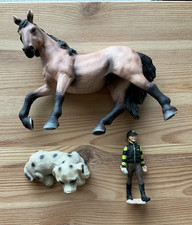 Schleich Figuren Pferd Hund Mensch – Retro Sammlerstück – Top Zustand – Geschenk
