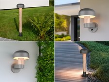 Moderne Außenleuchten zur Gartenbeleuchtung und Terrassenbeleuchtung mit Strom