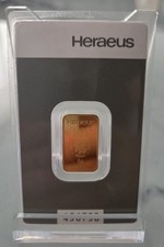 5 Gramm Goldbarren von Heraeus  - 999,9 Gold - in Blisterkarte - Neu/versiegelt