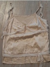 Top aus 100% Seide beige Gr