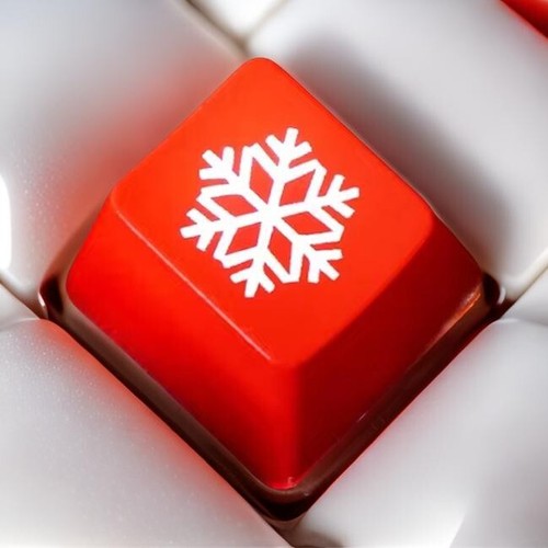 Rote tastenkappe schneeflocke - rote,