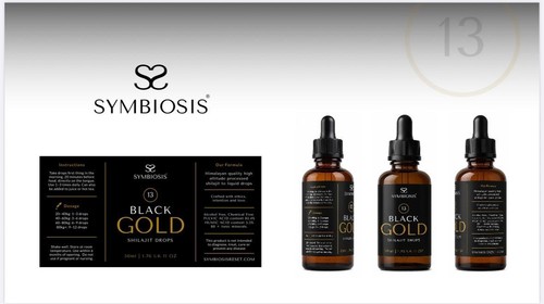 Symbiose schwarz gold - schwarz,