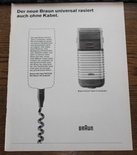 Werbung Braun micron vario 3 universal L Oktober 1985 Werbeanzeige