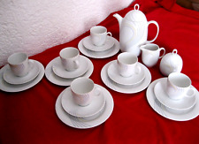 Rares Kaffeeservice 80er 90er Johann Seltmann Vohenstrauß Form 503 Blaue LInien