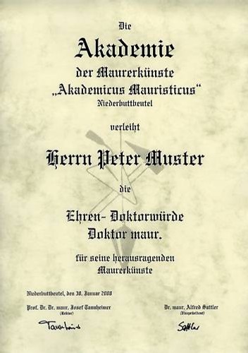 Diplom urkunde ehren - urkunde, doktor
