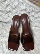 Brown clear accents - brown, heel