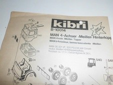 Kibri H0 10014 Bauanleitung für MAN 4 Achser Meiller Hinterkipper