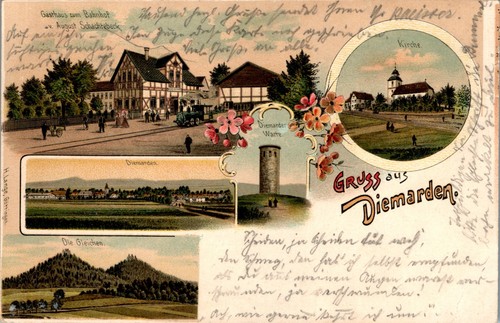 Litho gruß aus diemarden - litho,
