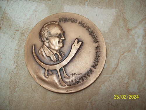 Targa medaglia bronzo - targa/medaglia, in