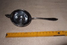 altes Teesieb, Jugendstil, für Tasse, Alpacca (Neusilber)