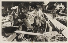 Ak Langenargen am Bodensee, Fischerboot im Hafen - 11397473