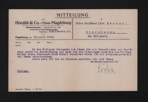 Magdeburg brief 1928 - magdeburg,,