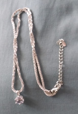 Silberkette 925 mit Anhänger Moissonit ca. 1ct