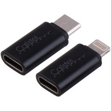 Callstel 2er-Set USB-Adapter, USB-C auf Lightning, Lightning auf USB-C, 10,5 W