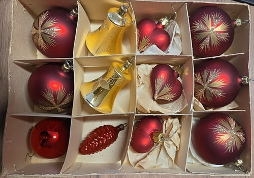 Ddr herzen christbaumkugeln - 12,